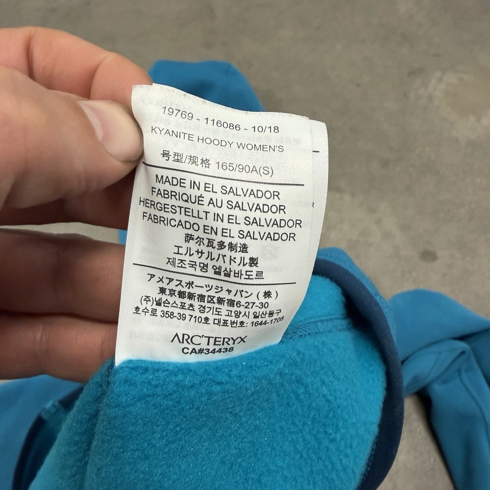 Arcteryx Kyanite Hoodie Women Small Turquoise Blue Ski Touring Soft Fleece Gorp - Picture 7 of 13